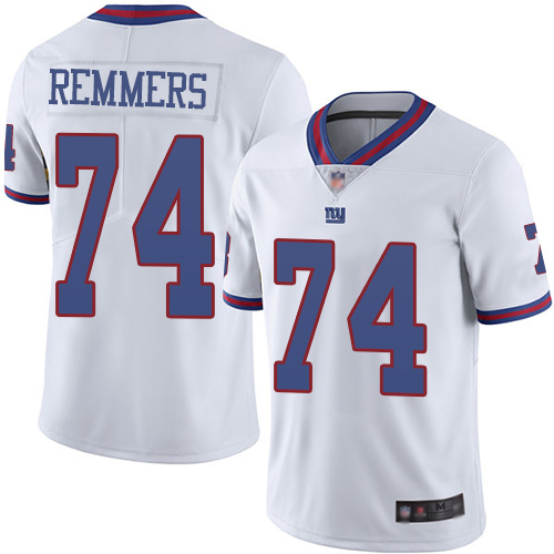 Men New York Giants 74 Mike Remmers Limited White Rush Vapor Untouchable Football NFL Jersey